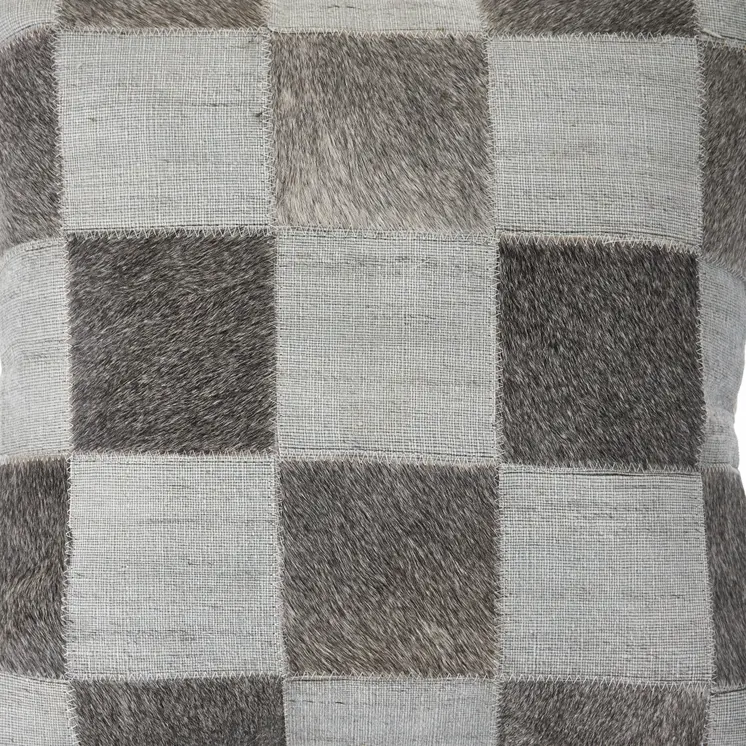 20" Silver and Brown Throw Pillow