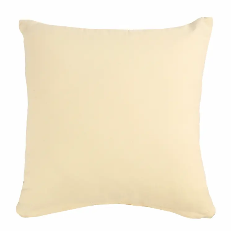 20" X 20" Gray 100% Cotton Zippered Pillow