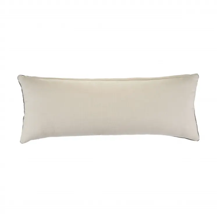 14" X 36" Gray Throw Pillow