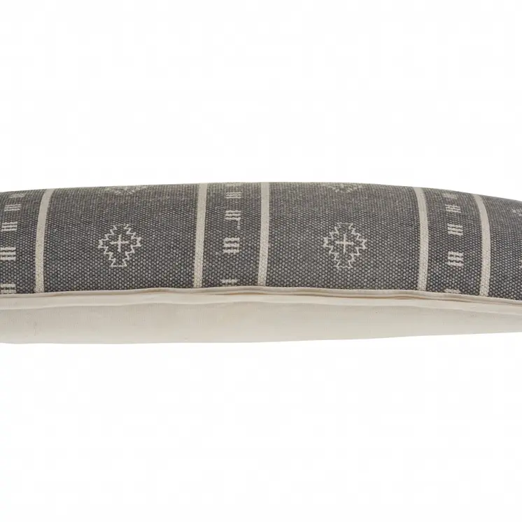 14" X 36" Gray Throw Pillow