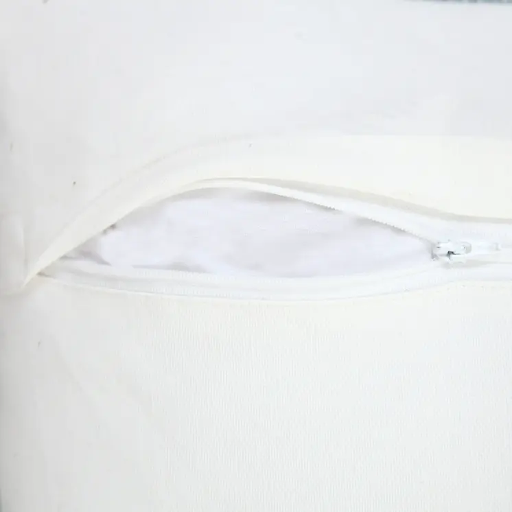 14" X 36" Light Blue Cotton Lumbar Throw Pillow With Fringe