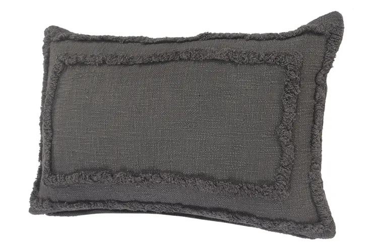 16" X 24" Gray Throw Pillow