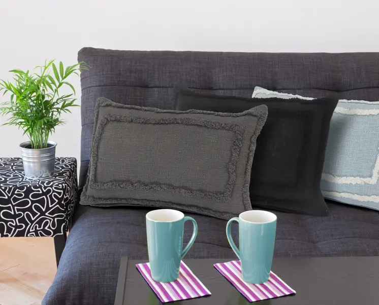 16" X 24" Gray Throw Pillow