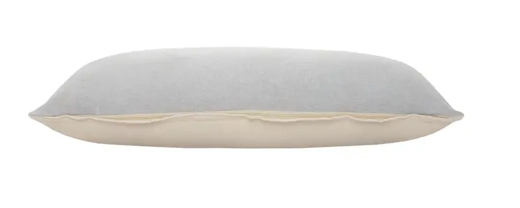 14" X 36" Light Gray Cotton Throw Pillow