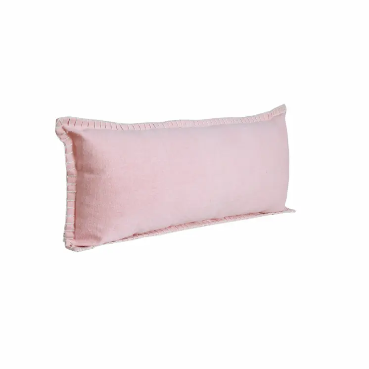 14" X 36" Light Pink Cotton Throw Pillow