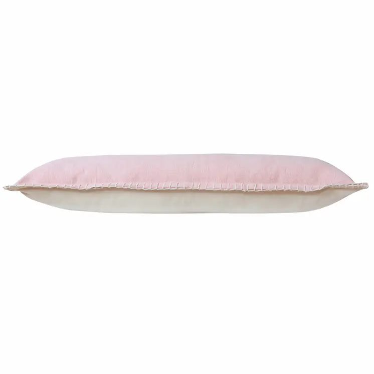 14" X 36" Light Pink Cotton Throw Pillow