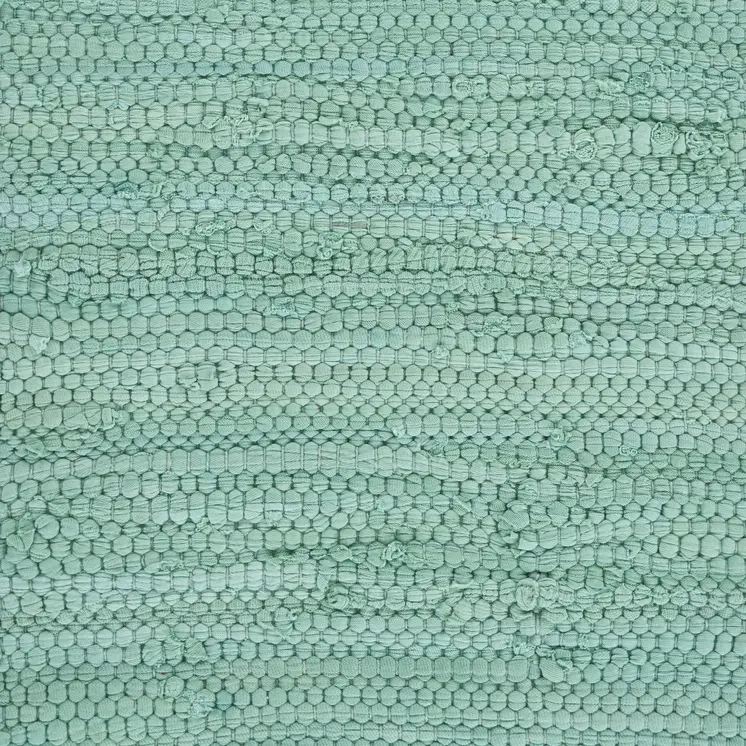 80" Turquoise And Natural Solid With Border Cotton Table Runner
