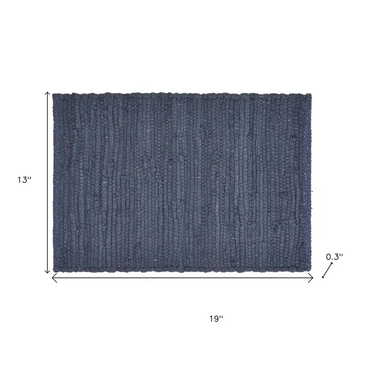 19" Set of Four Navy Blue Cotton Placemats