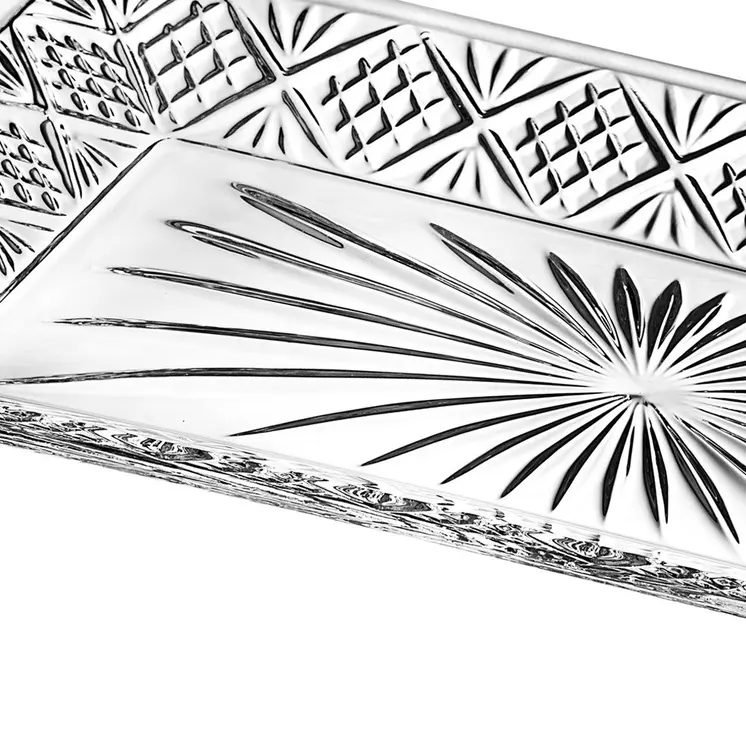 12" Cut Crystal Serving Tray