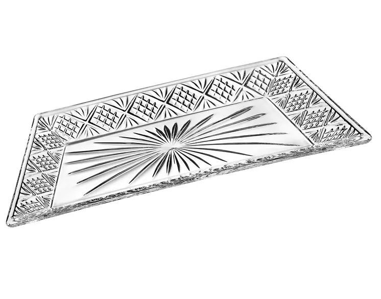 12" Cut Crystal Serving Tray
