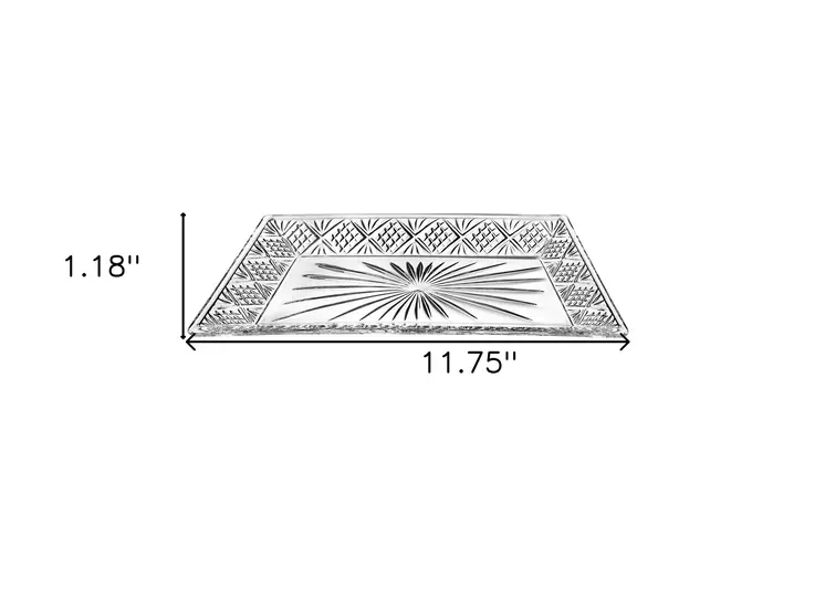 12" Cut Crystal Serving Tray