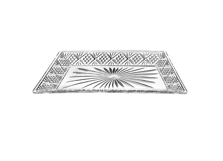 12" Cut Crystal Serving Tray