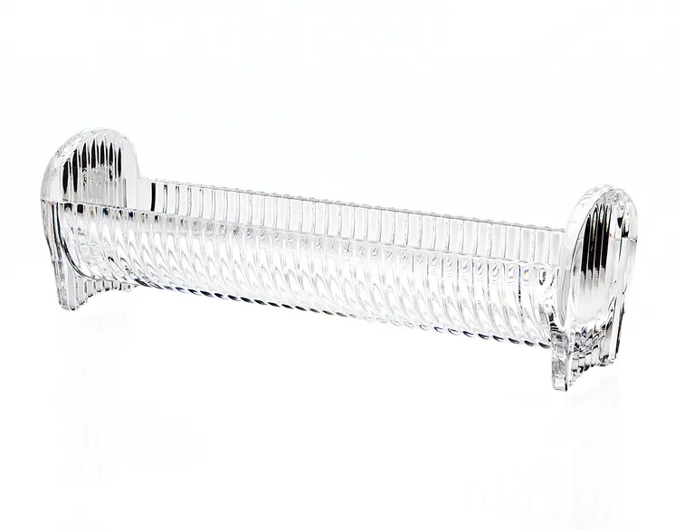 9" Clear Rectangular Crystal Cracker Tray