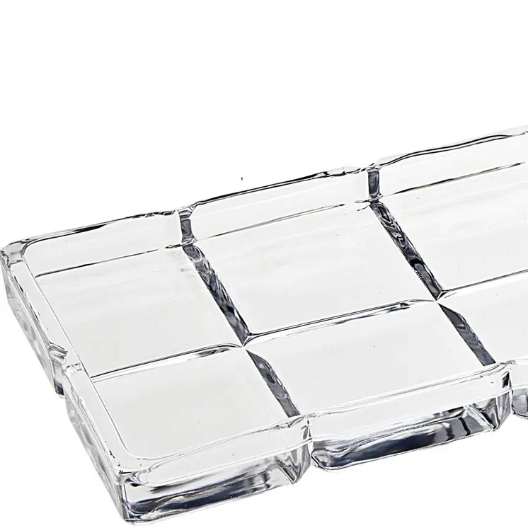 13" Clear Rectangular Crystal Serving Tray