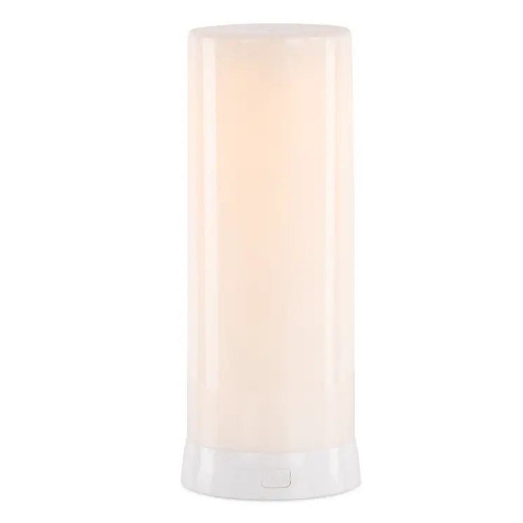 8" White Flameless Designer Candle