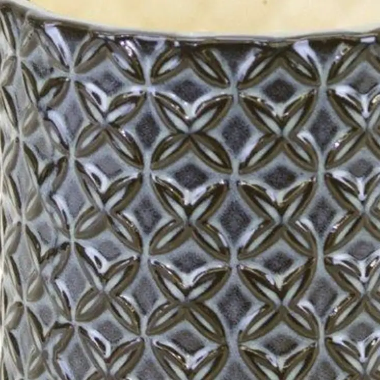 Gray and Brown Set of Two Clay 7.20346 ounce Round Pot Planter