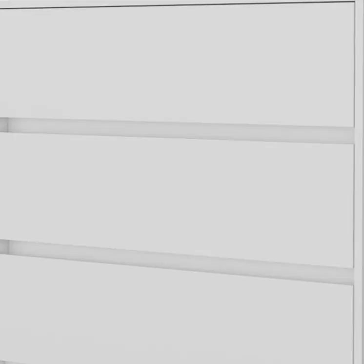 33" White Three Drawer Dresser