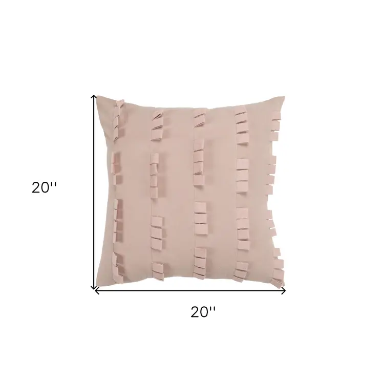20" Blush Cotton Pillow