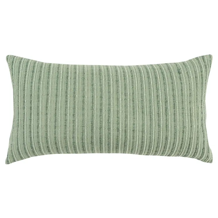 14" X 14" Green Cotton Blend Pillow