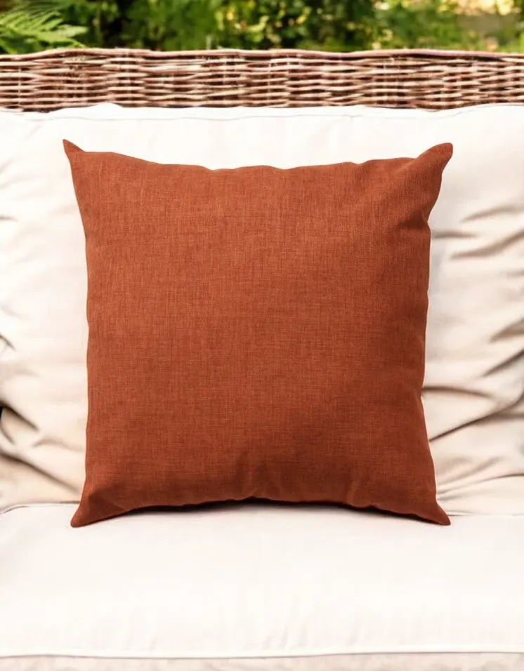 22" Orange Indoor Outdoor Throw Pillow