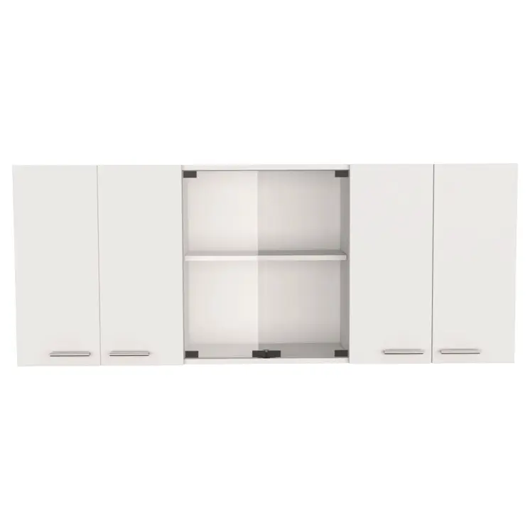 59" Natural White and Brown Wood Kitchen Island Set With Storage