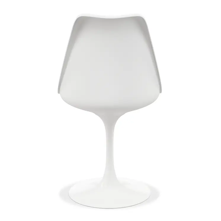 Black and White Upholstered Faux Leather Dining Side Chair