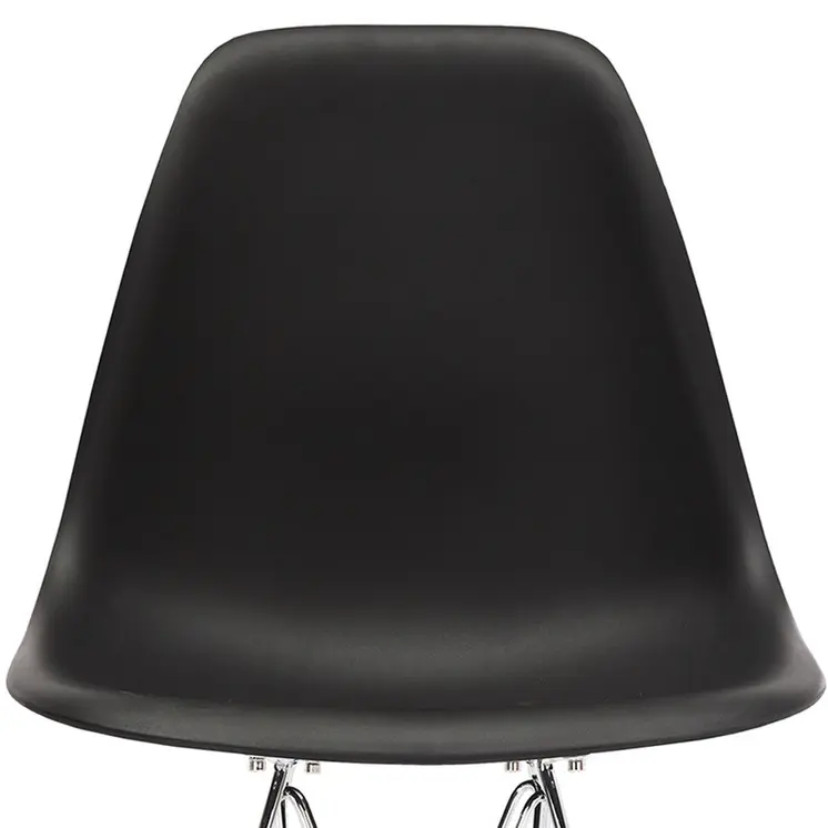 Black and Silver Steel Dining Side Chair