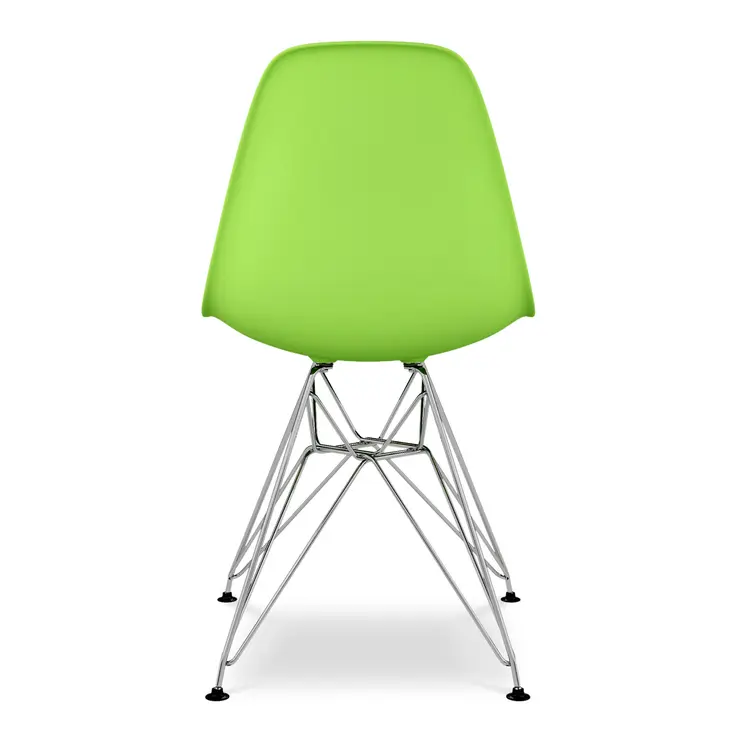 Green and Silver Steel Dining Side Chair
