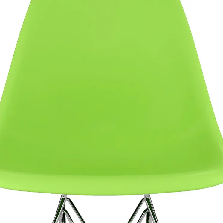 Green and Silver Steel Dining Side Chair