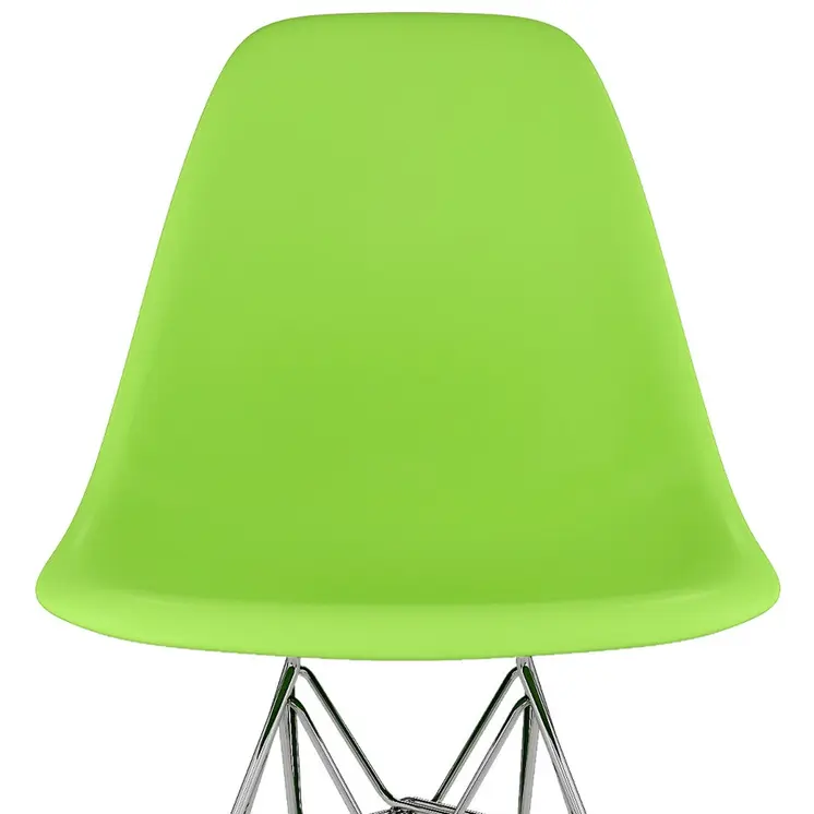 Green and Silver Steel Dining Side Chair
