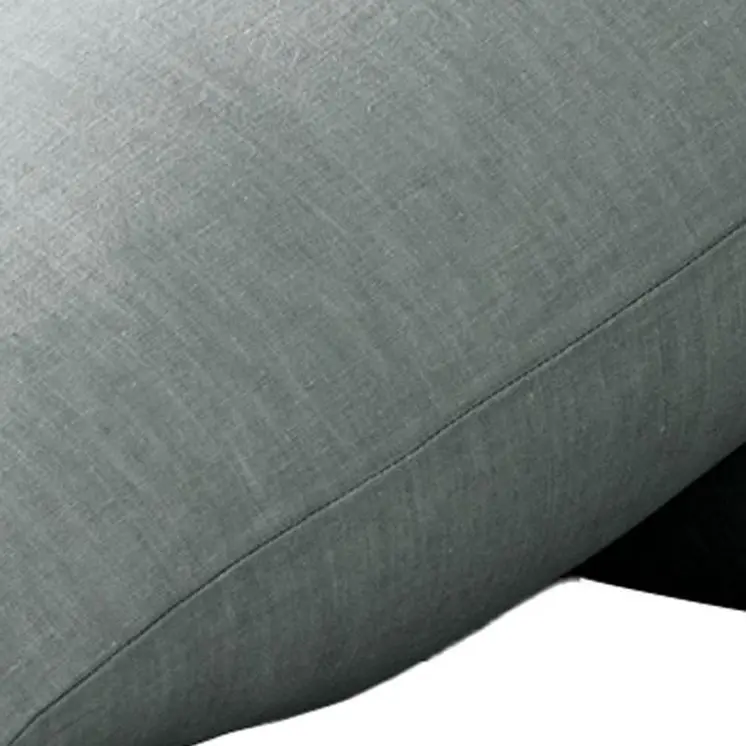 Set of Two Blue Linen Standard Pillowcases