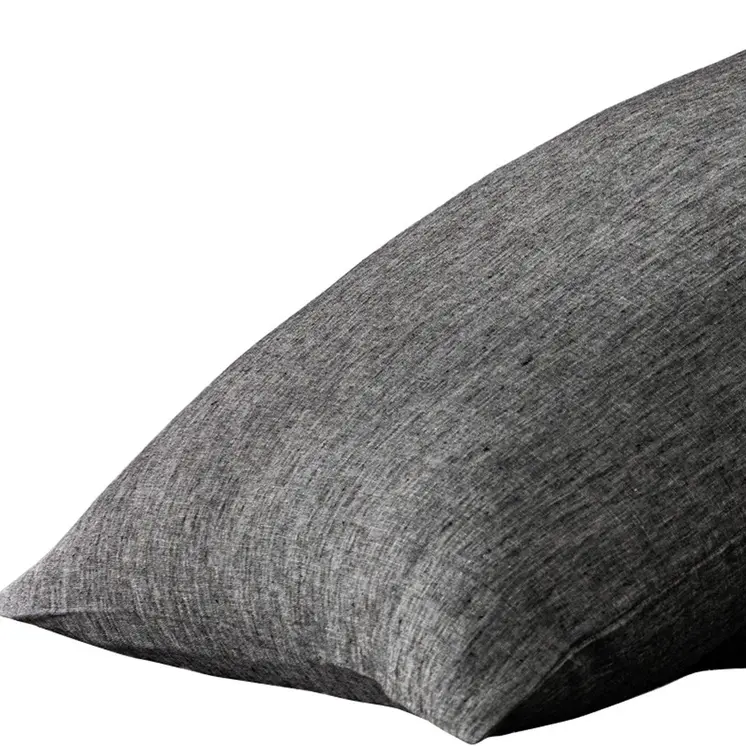 Set of Two Onyx Linen Pillowcases