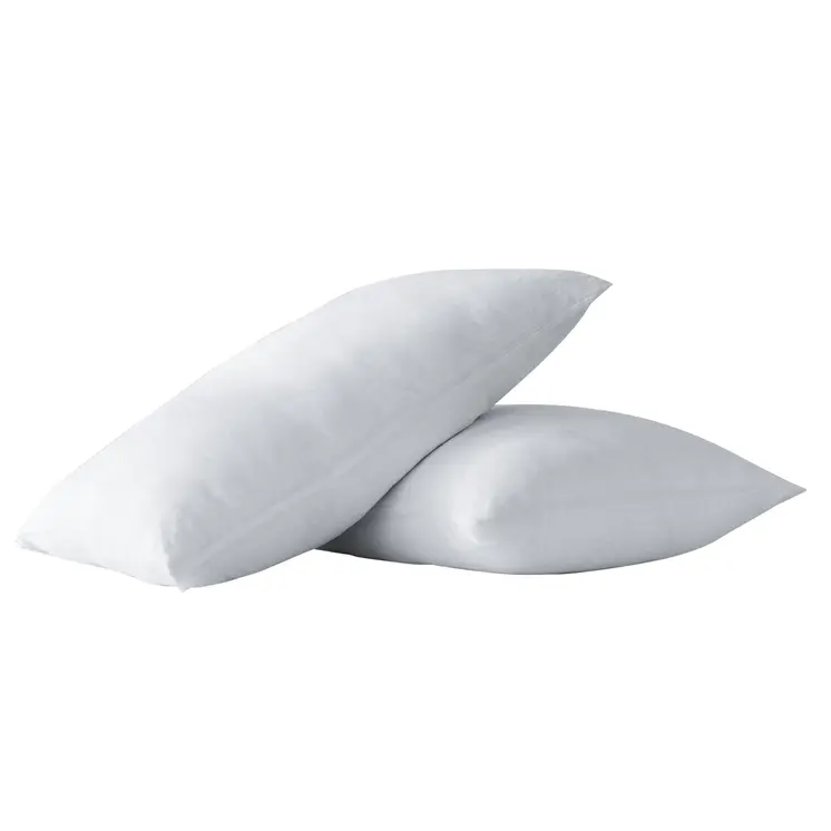 Set of Two White Linen King Pillowcases