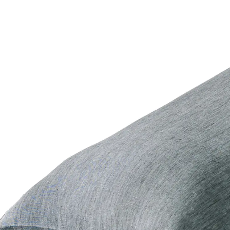 Set of Two Slate Gray Linen Pillowcases