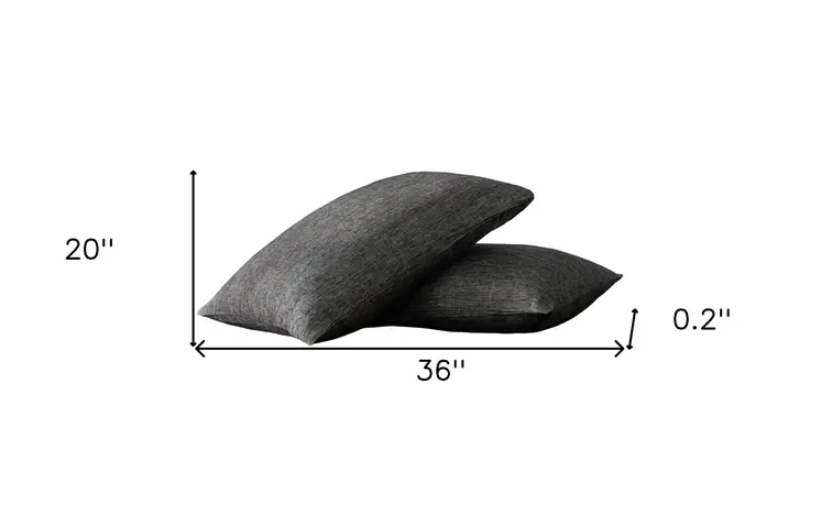 Set of Two Onyx Linen Pillowcases