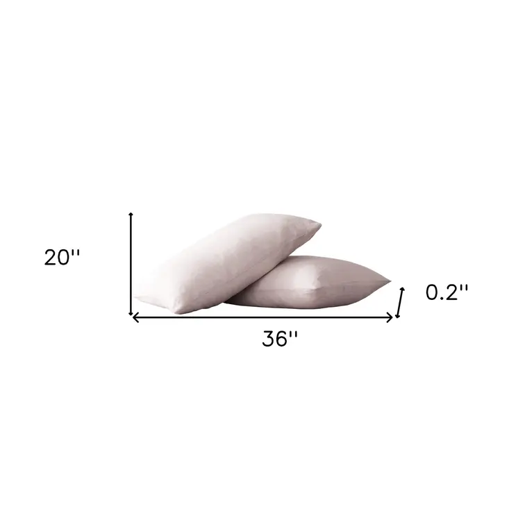 Set of Two Light Pink Linen Pillowcases