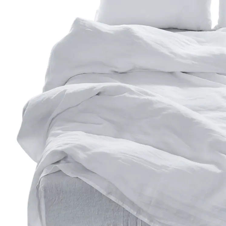 Four Piece White Linen Queen Sheet Set