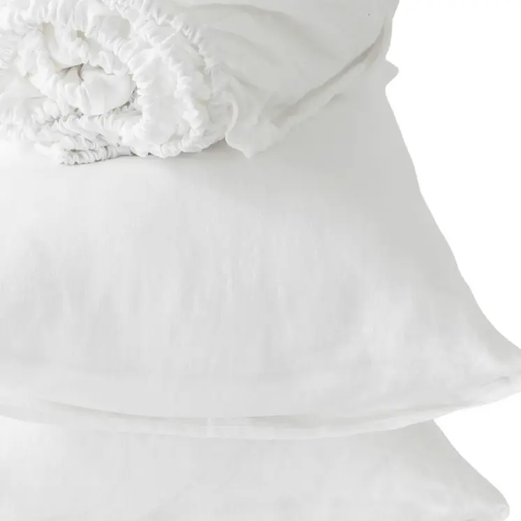 Four Piece Ivory Linen Twin Sheet Set