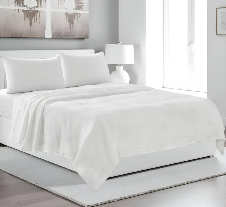 Four Piece Ivory Linen Sheet Set