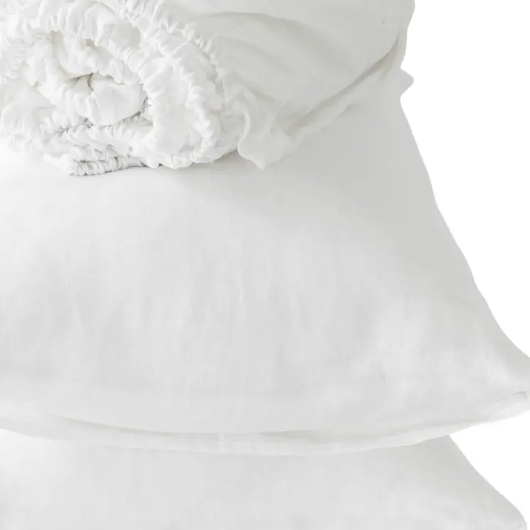 Four Piece Ivory Linen Sheet Set