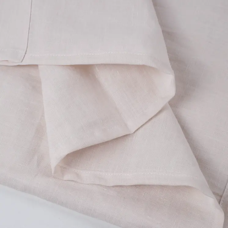 Light Pink Linen Full Double Flat Sheet