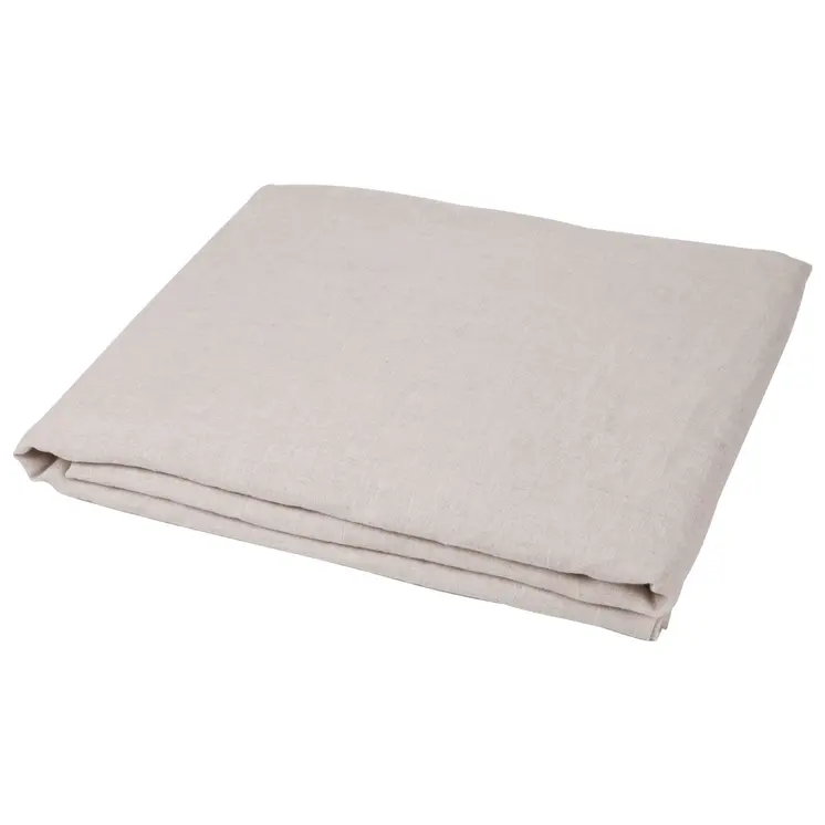 Light Gray Linen King Flat Sheet