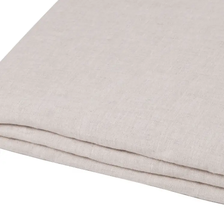 Light Gray Linen King Flat Sheet