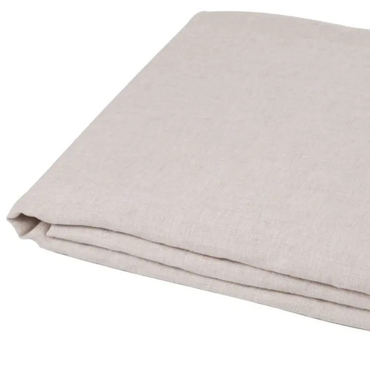 Light Gray Linen King Flat Sheet