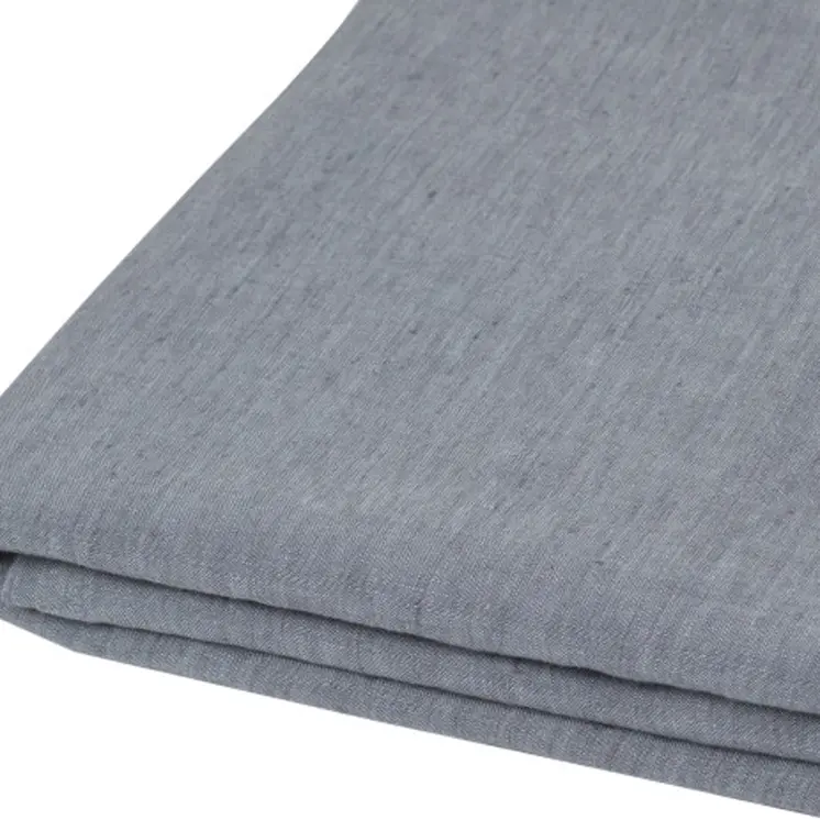 Slate Gray Linen Full Double Flat Sheet
