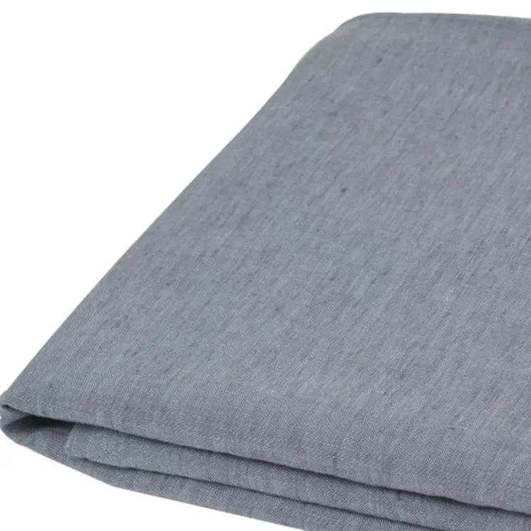 Slate Gray Linen King Flat Sheet
