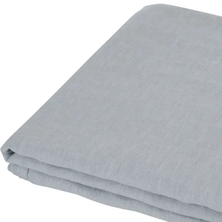 Blue Linen Twin Flat Sheet