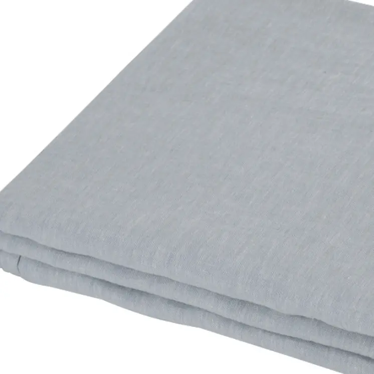 Blue Linen King Flat Sheet