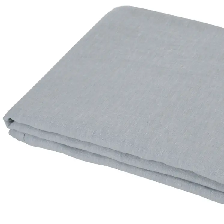 Blue Linen King Flat Sheet
