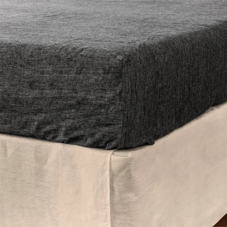 Onyx Linen California King Fitted Sheet